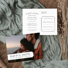 Elegant Ram-fotoöverlägg Spara datum Meddelande Vykort