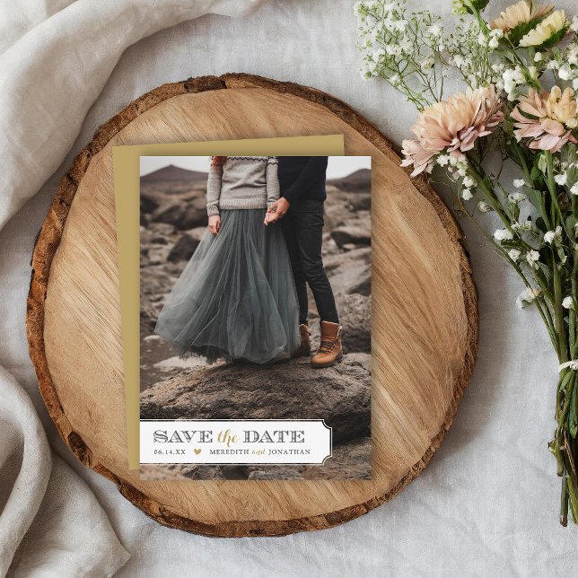Elegant ram fototillägg Save the Date Spara Datumet (Skapare uppladdad)