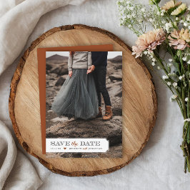 Elegant ram fototillägg Save the Date Spara Datumet