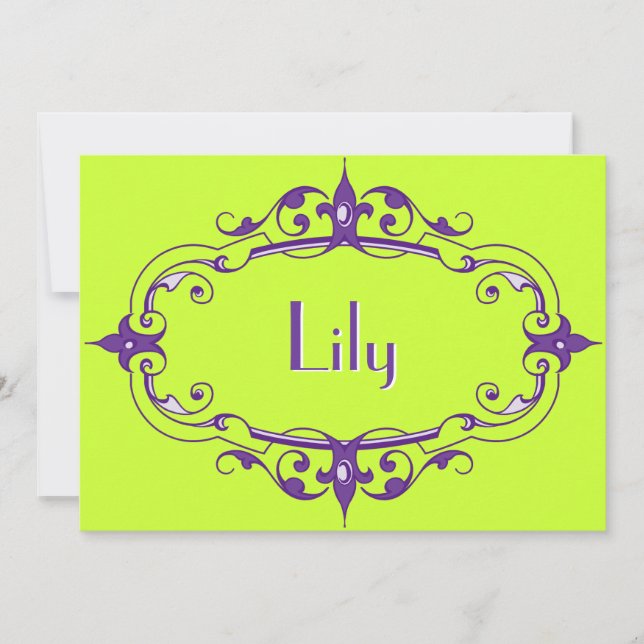 Elegant Ram Inbjudningar (Framsida)