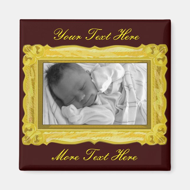 Elegant Ram Magnet Guld (Framsidan)