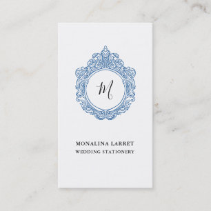Elegant Ram Monogram för Vapensköld för prydnadsdj Visitkort