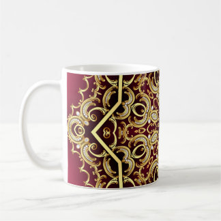 Elegant ram: pärlor och guld. kaffemugg