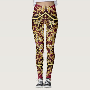 Elegant ram: pärlor och guld. leggings
