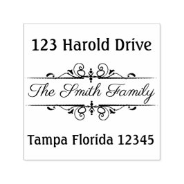 Elegant Ram Returadress Självfärgande Stämpel