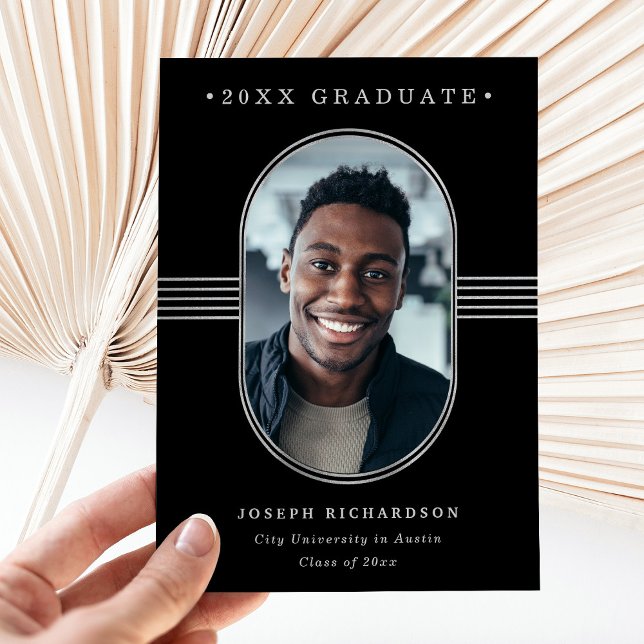 Elegant Ram | Svart och Silver Photo Studenten Meddelande (Skapare uppladdad)