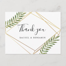 Elegant, Ram Terrarium Grönt Löv, tack Vykort