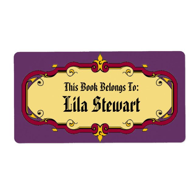 Elegant ramad Bok-platta Fraktsedel (Framsidan)