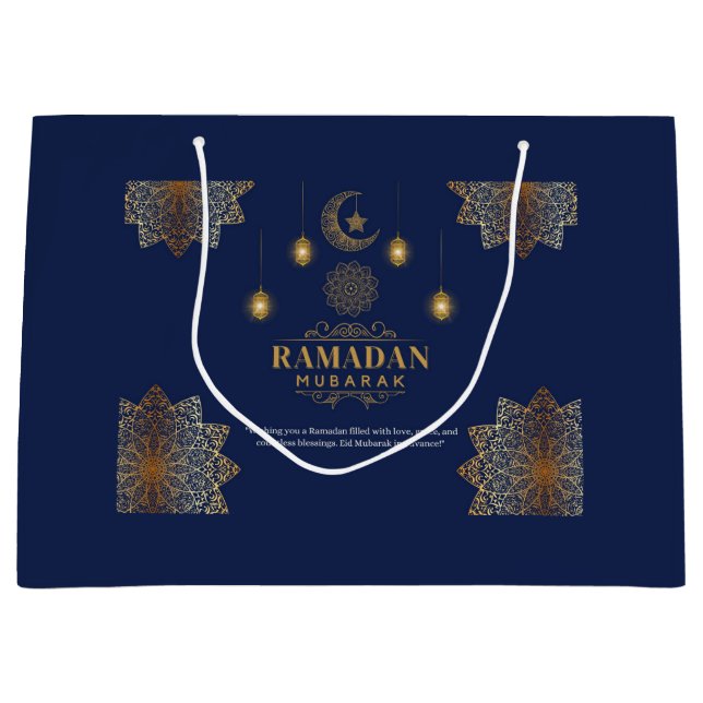 Elegant Ramadan-hälsning med lykta ljust  (Framsidan)