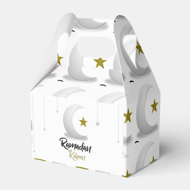 Elegant Ramadan Kareem Crescent Design Islamic Art Presentaskar (Framsidan Sidan)