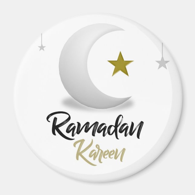 Elegant Ramadan Kareem halvmåne design islamisk ko Magnet (Framsidan)
