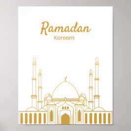 Elegant Ramadan Kareem moské väggkonst