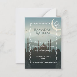 Elegant Ramadan Kareem Personalized Islamic greeti Anteckningskort