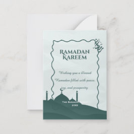 Elegant Ramadan Kareem Personalized Islamic Greeti Anteckningskort