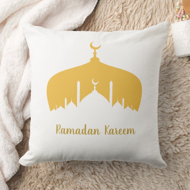 Elegant Ramadan Mosque Design Throw Pillow Kudde (Filt)