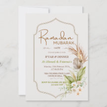 Elegant Ramadan Mubarak Iftar- och middagsinbjudan