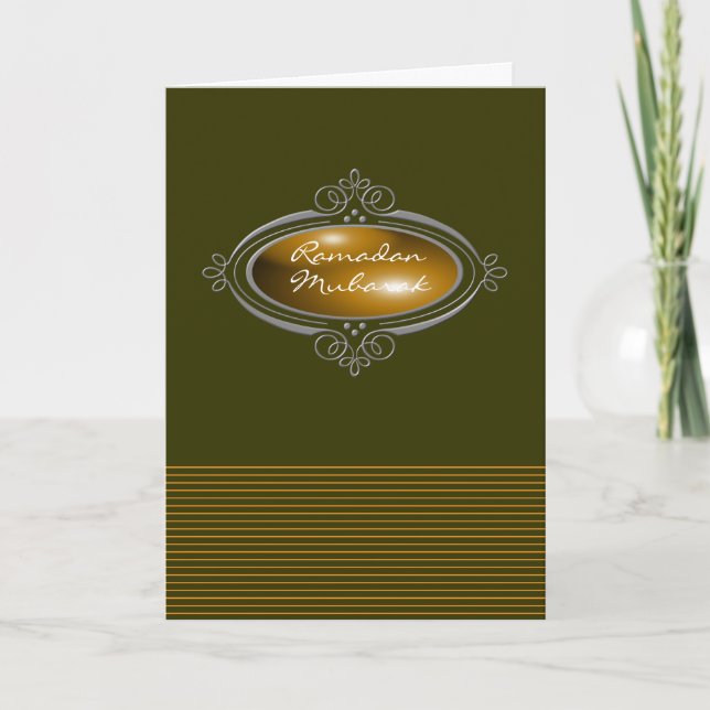 Elegant Ramadan Mubarak Kort (Framsida)