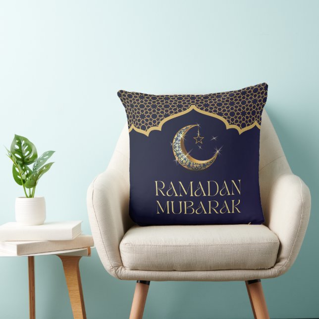 Elegant Ramadan Mubarak Throw Pillow Kudde (Stol)