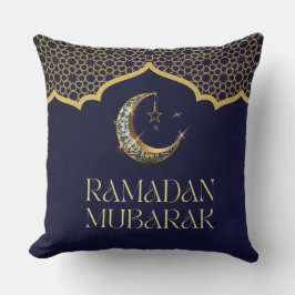 Elegant Ramadan Mubarak Throw Pillow Kudde