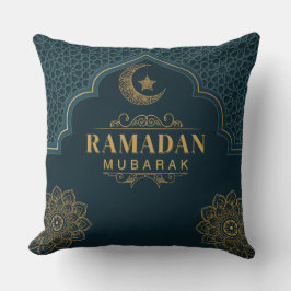 Elegant Ramadan Mubarak Throw Pillow Kudde
