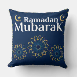 Elegant Ramadan Mubarak Throw Pillow Kudde