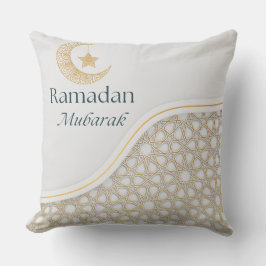 Elegant Ramadan Mubarak Throw Pillow Kudde