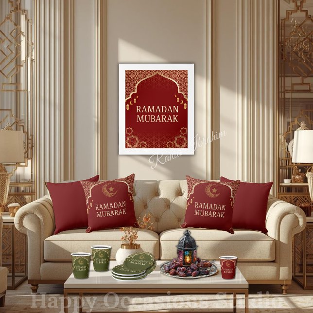 Elegant Ramadan Mubarak Throw Pillow Kudde (Skapare uppladdad)