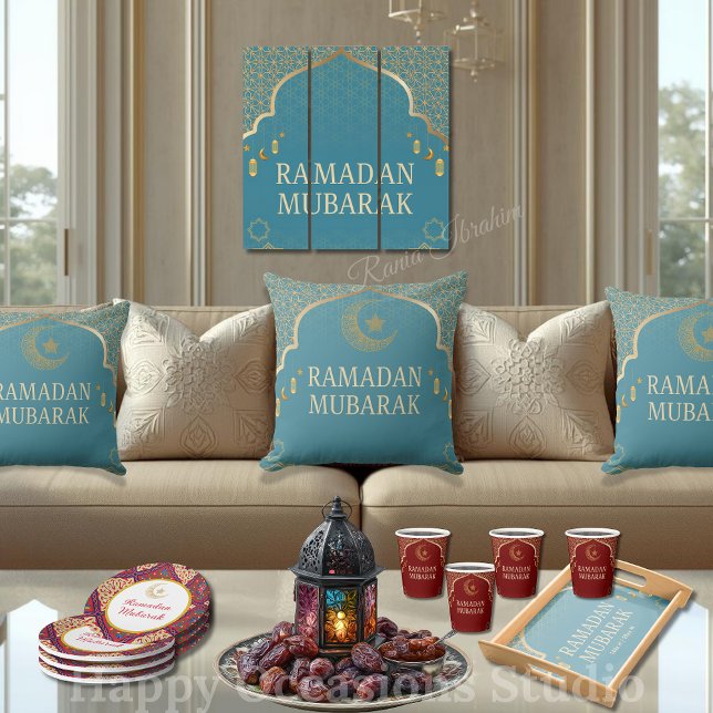 Elegant Ramadan Mubarak Throw Pillow Kudde (Skapare uppladdad)