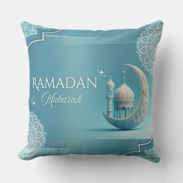 Elegant Ramadan Mubarak Throw Pillow Kudde