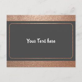 Elegant ramgold kant ram design enkel slät vykort