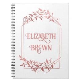 Elegant ramguldsfärgade ramar lämnar ljus anteckningsbok