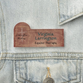 Elegant Ranch Business Personalizeable Kor Logotyp Namnbricka