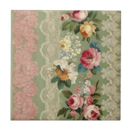 Elegant Rand av Vintage Kakelplatta