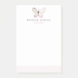 Elegant  Rand & Butterfly Post-it Notes