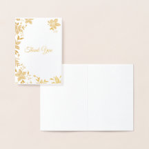 Elegant randig blommig tackkort