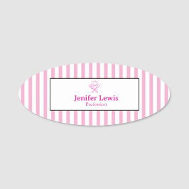 Elegant randig namnbricka