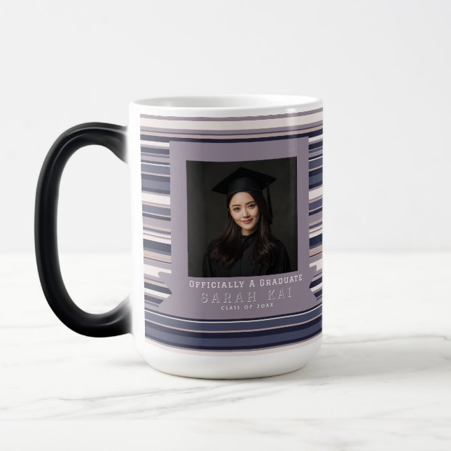Elegant randig present till henne för examen magisk mugg (Vänster)