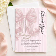 Elegant randig rosett elfenbensrosa baby shower