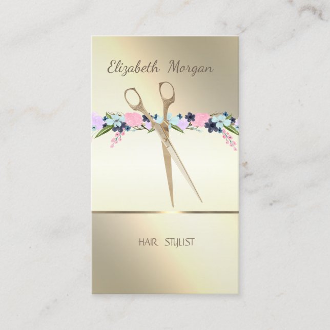 Elegant, Randig, Sax, Blommor  Möteskort Rabattkort (Framsida)