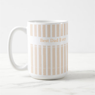 Elegant randig skräddarsydd bästa pappa någonsin kaffemugg