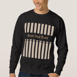 Elegant randig skräddarsydd bästa pappa någonsin lång ärmad tröja