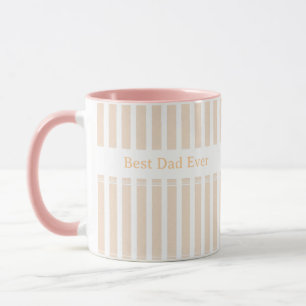 Elegant randig skräddarsydd bästa pappa någonsin mugg