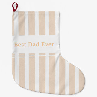 Elegant randig skräddarsydd bästa pappa någonsin stor julstrumpa