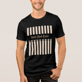 Elegant randig skräddarsydd bästa pappa någonsin t shirt