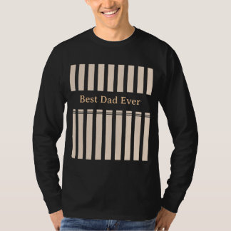 Elegant randig skräddarsydd bästa pappa någonsin t shirt