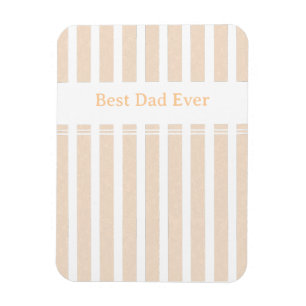 Elegant randig skräddarsydd present till pappor magnet