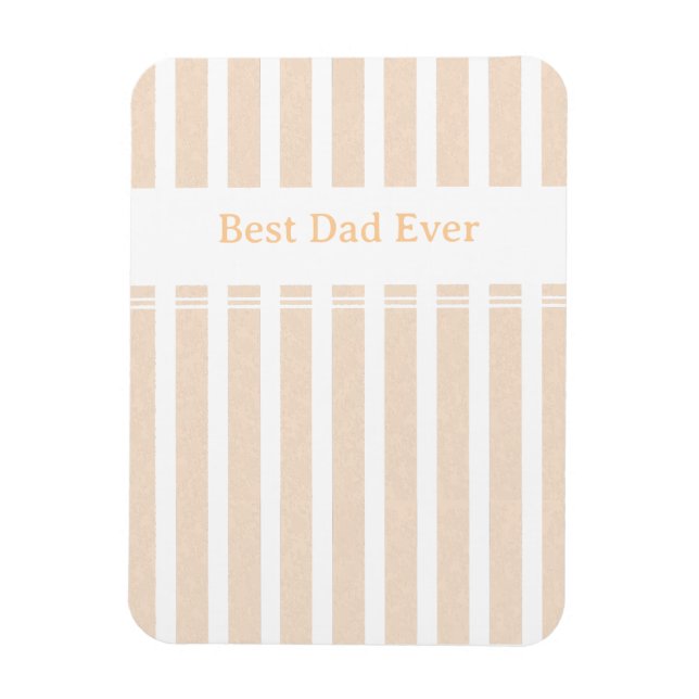 Elegant randig skräddarsydd present till pappor magnet (Vertikal)