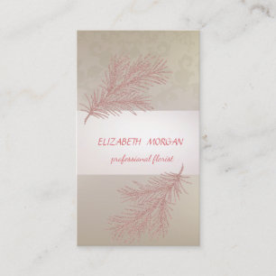 Elegant randig, spets, glittergren visitkort