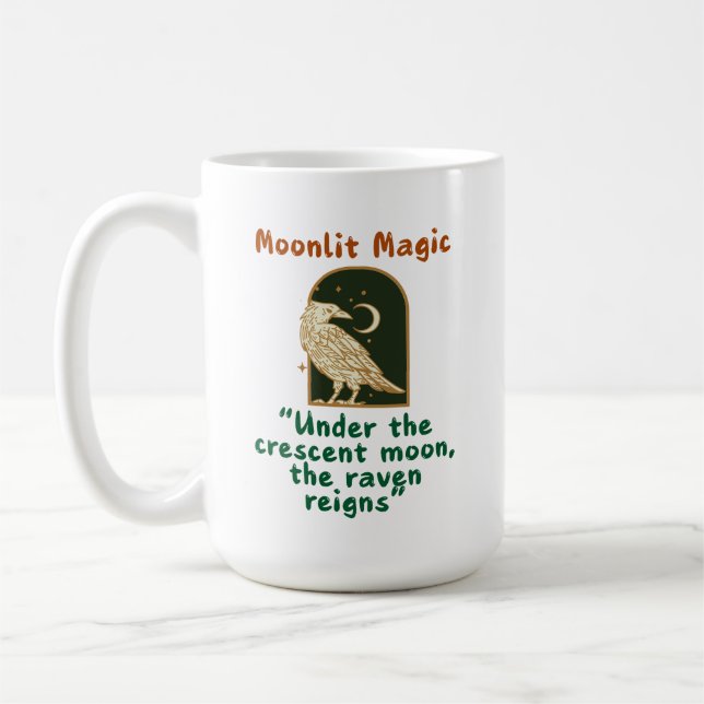 Elegant Raven Art Kaffemugg (Vänster)