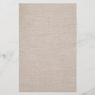 Elegant Raw Linen Minimalistic Stationery Brevpapper
